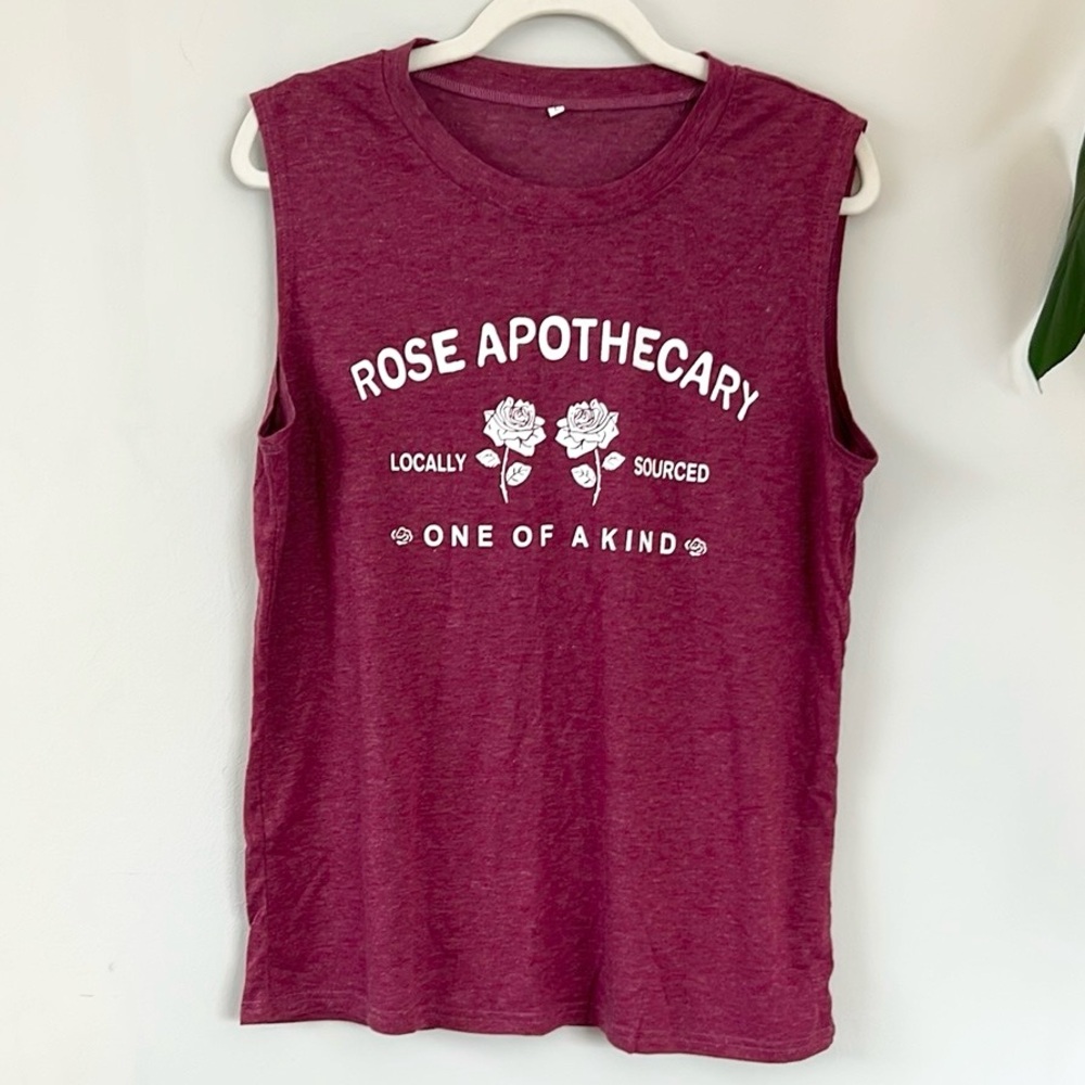 Rose Apothecary Schitt’s Creek Women's Sleeveless Top Dark Pink Ew David Large